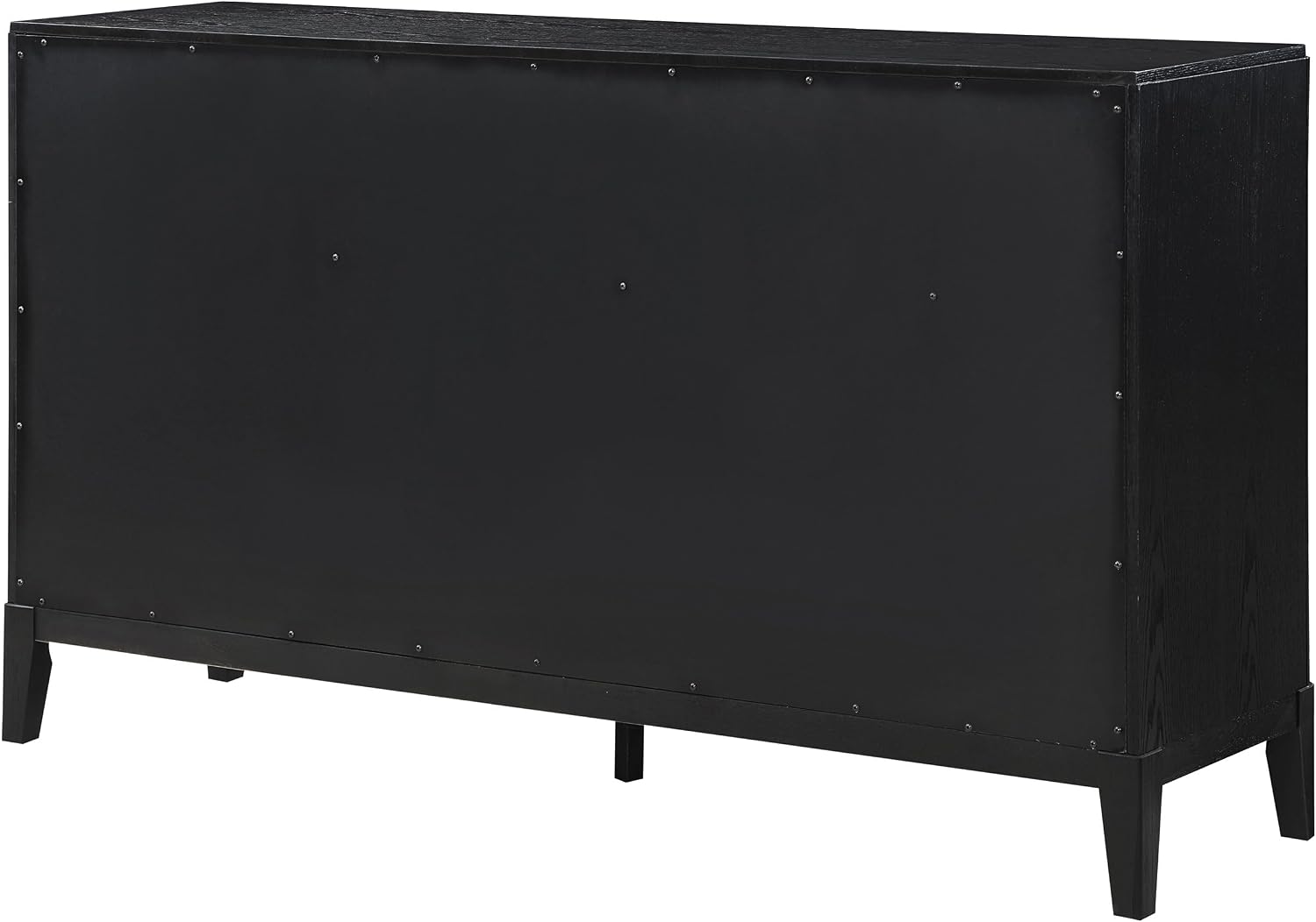 Coaster Home Furnishings - Brookmead - Wood - 8-Drawer Dresser with Fluted Drawer Fronts, Gold Half-Moon Pulls, Felt-Lined Top, Tapering Legs, Transitional Style - Bedroom - Black - 224713