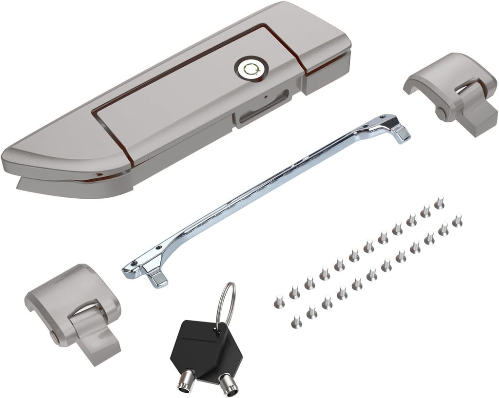 Tour Pack Latches for Harley,Tour Pack Trunk Lid Latch with Keys Fit for Harley Touring/Road King/Road Glide/Street Glide/Electra Glide/Ultra-Classic 2014+ Pewter Pearl
