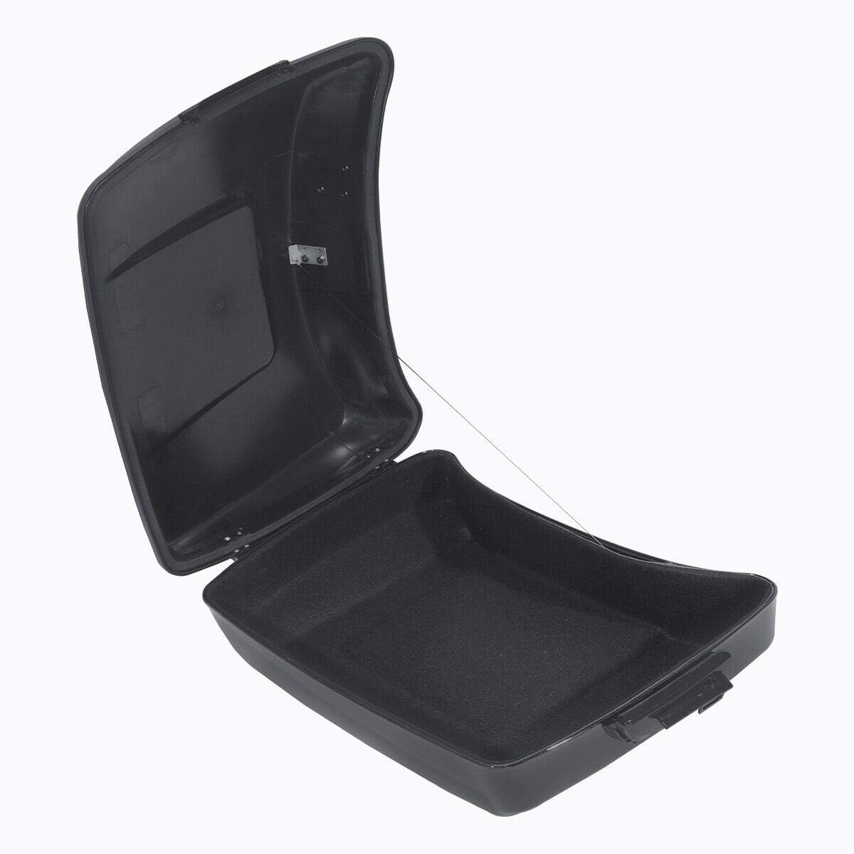 TCMT Chopped Black Lacthes Wrap Around Trunk Backrest Luggage Rack Fit For Harley 2014-2025 Touring CVO Road King Road Glide Street Glide Electra Glide Pack