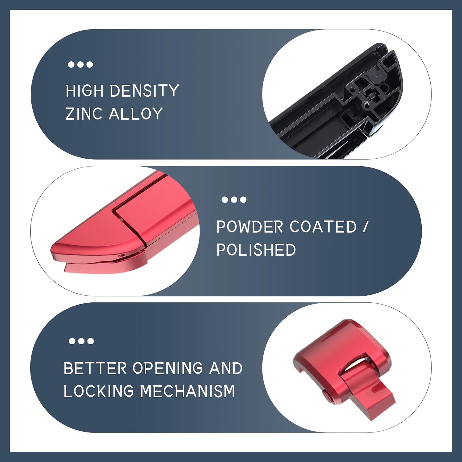 Tour Pack Latches Hinges Fit for Harley Touring Razor Chopped King Pak Road King Road Glide Street Glide Electra Glide 2014-2025 Velocity Red Sunglo