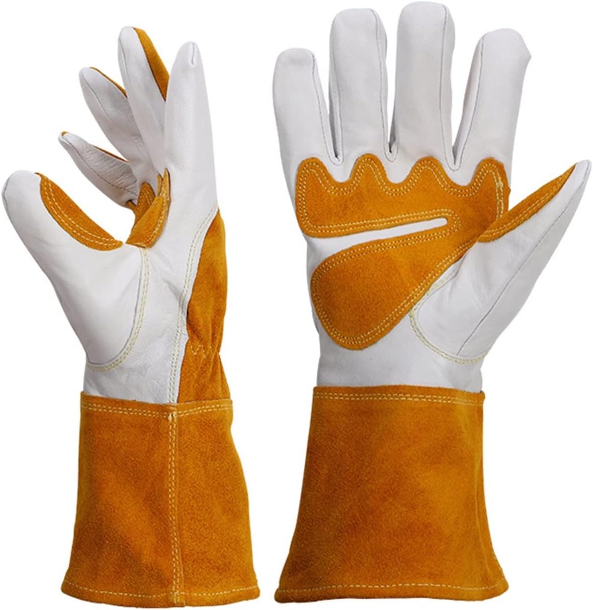 1 Pair Working Welding Gloves Hands Protection Thorn Proof Anti-Puncture Wear-Resisting Gardening