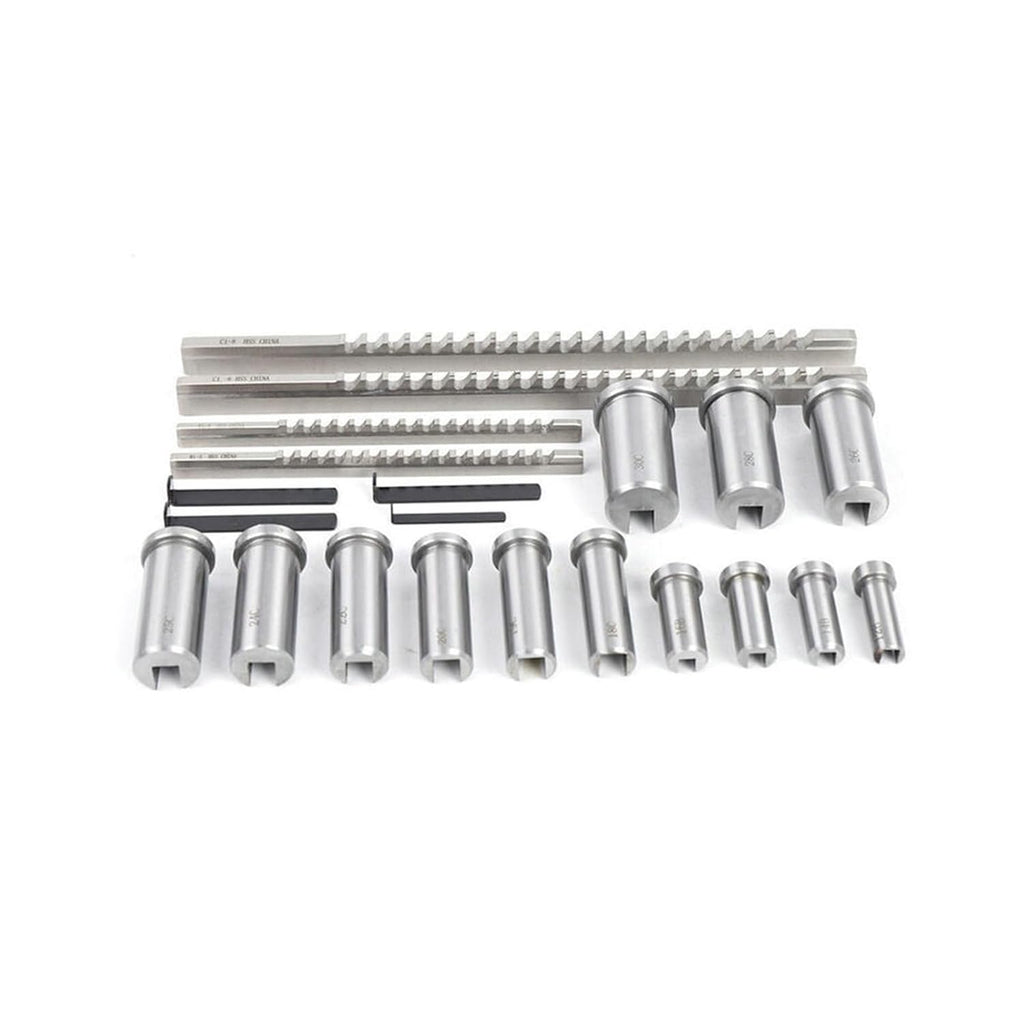 22pcs Keyway Broach Set HSS Metric Keyway Cutting Tool for CNC Machine Heat Resistance