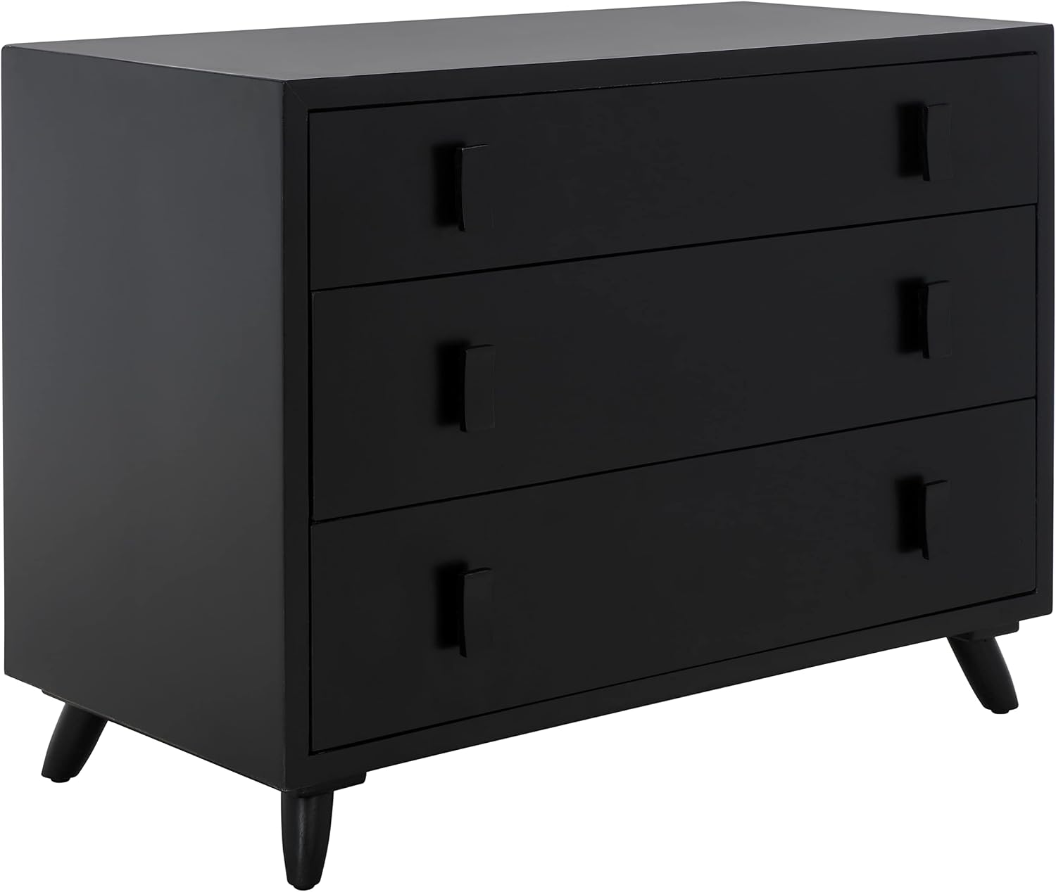 Safavieh Home Collection Blaize Black 3-Drawer Nightstand Dresser Chest