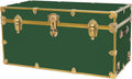Rhino Trunk & Case Classic XXL College Trunk with Wheels, Antique Brass Hardware, Soft Close - 36'x18'x18', Seats 1500+ lbs, USA Made Secure Dorm Footlocker, Home Storage, Steamer Style Blanket Chest