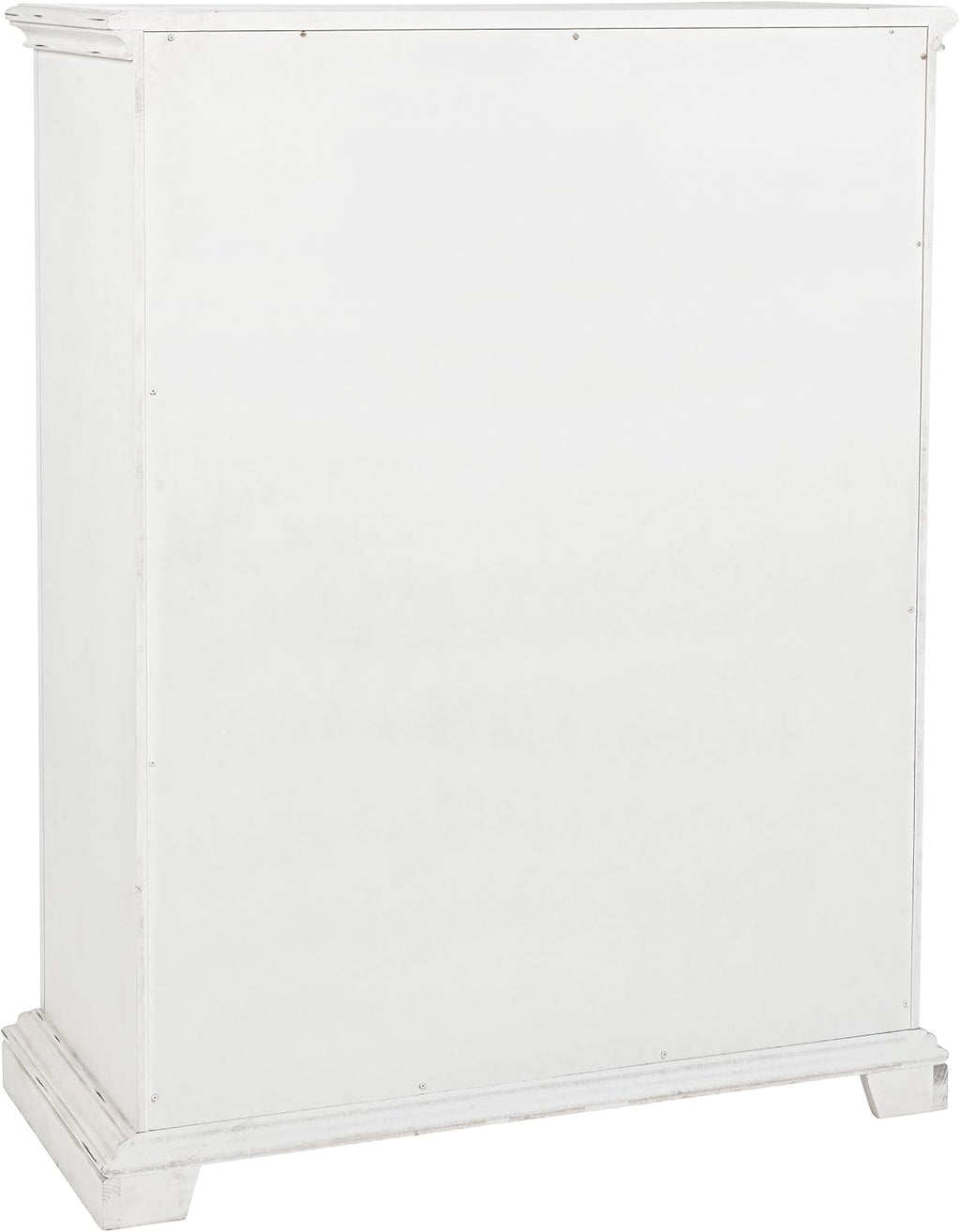 Coaster Home Furnishings - McKinney - Wood - 5-Drawer Chest with Bar Pull Handles, Felt-Lined Top and Rectangular Profile - Bedroom - Vintage White - 215875