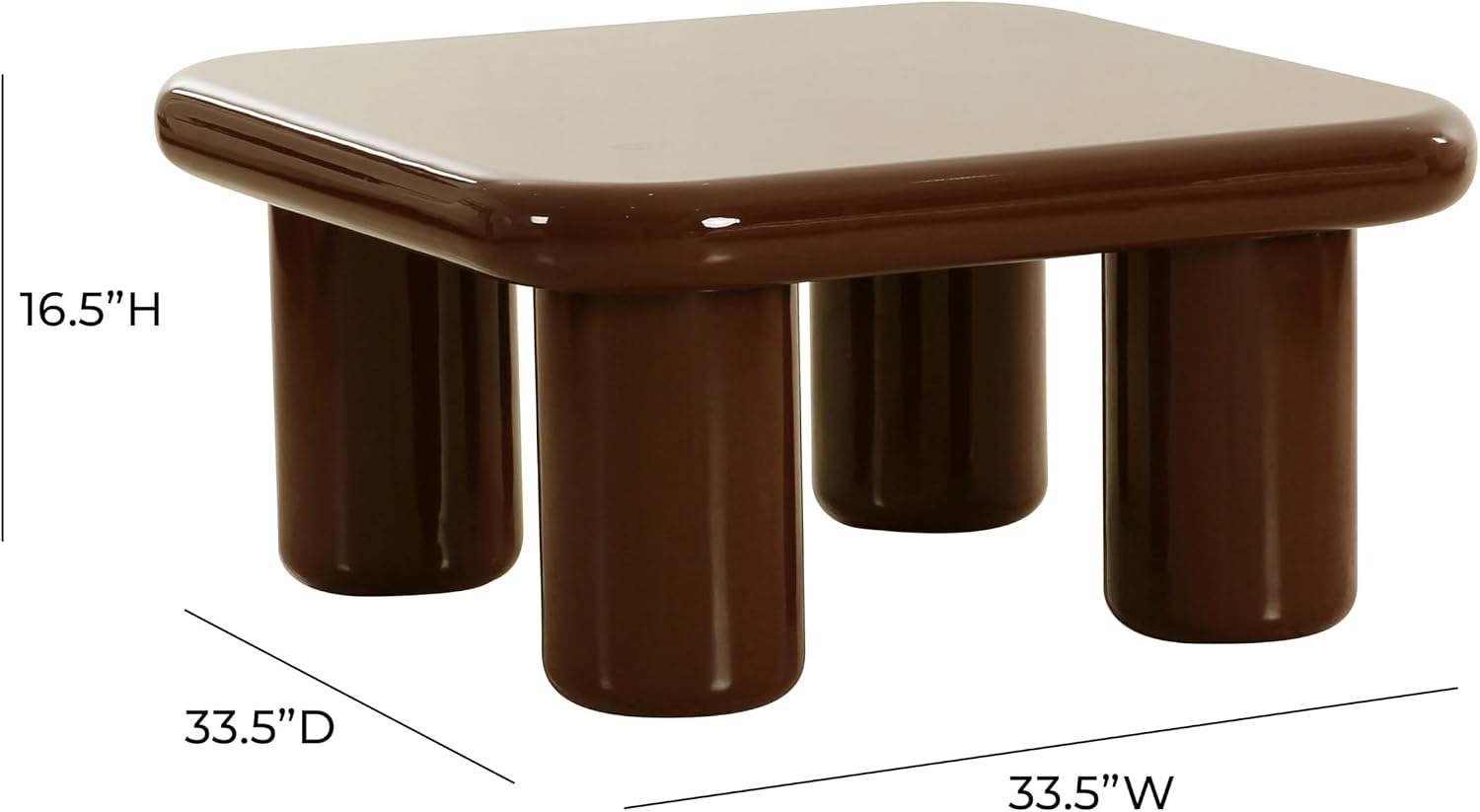 Tov Furniture Memphis Chocolate Brown Coffee Table