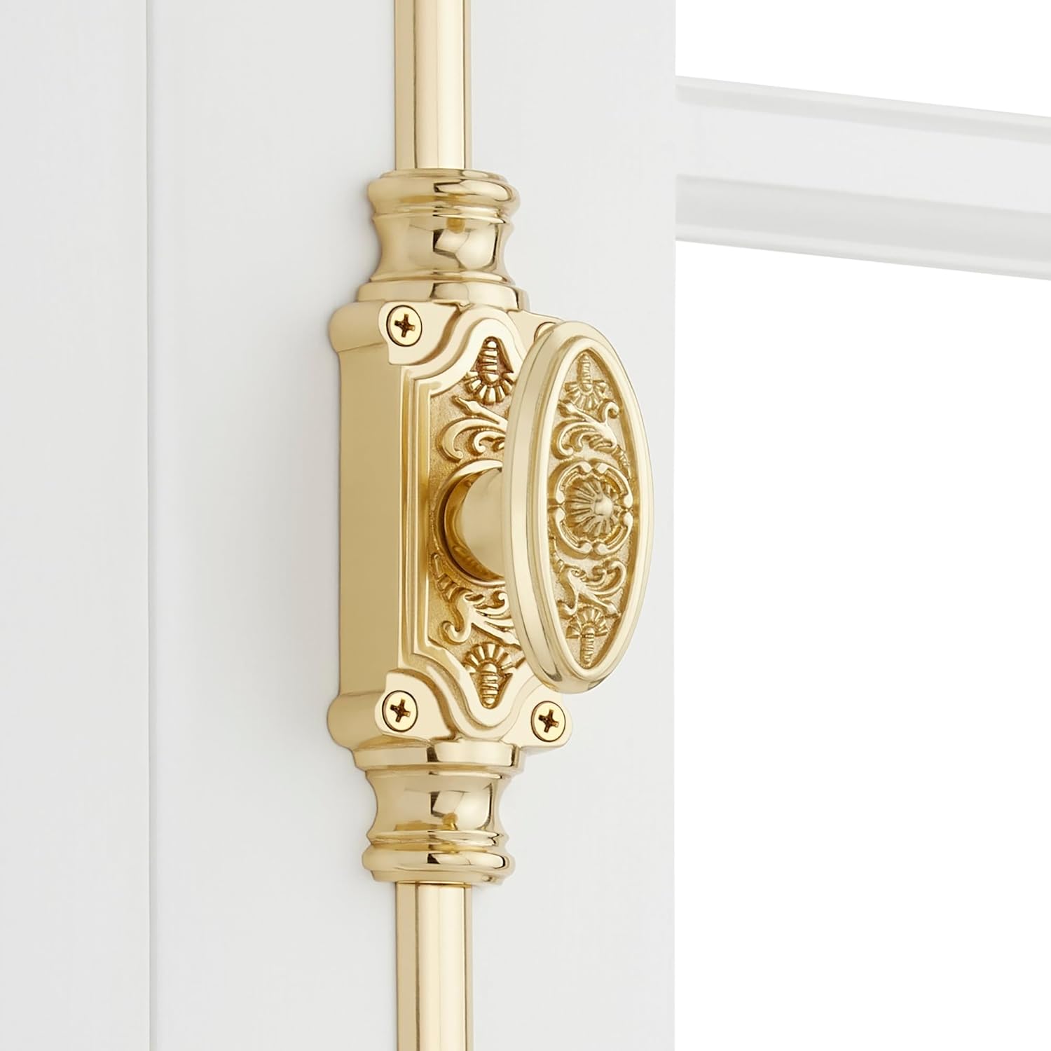 Signature Hardware 955211-1.75 Helmina 72 Inch Tall Window Cremone Security Bolt - Polished Brass