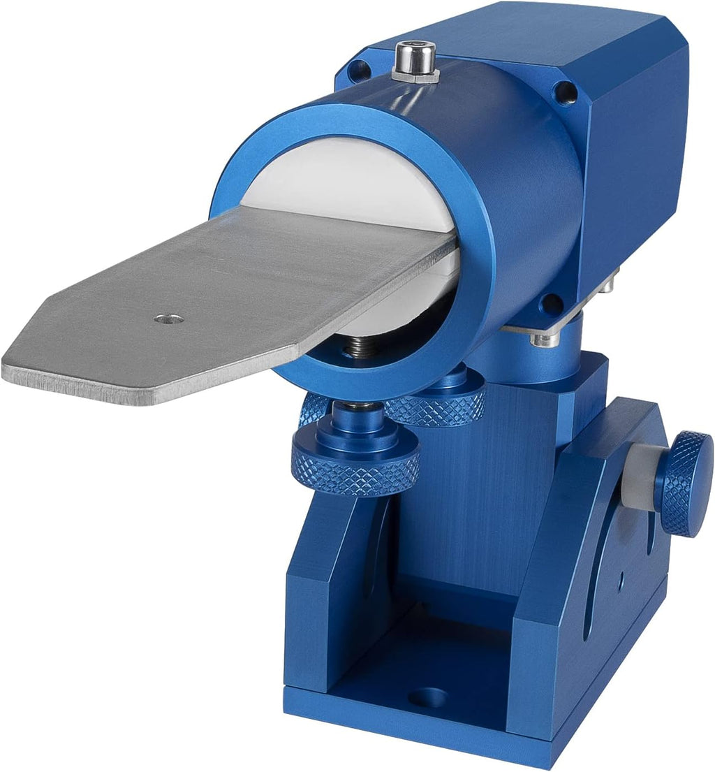 Sunluway-Three-Axis Blade Light Duty Workshop Knife Vise Tool, with 360-degree Swivel Base for Home or Industrial Craftsmen (Blue)