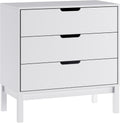 Flash Furniture Dallas Wood Dresser for Kids Bedroom, 3 Drawers, Solid Wood Frame, Interlocking Safety Mechanism, Smooth Ball Bearing Slides, White