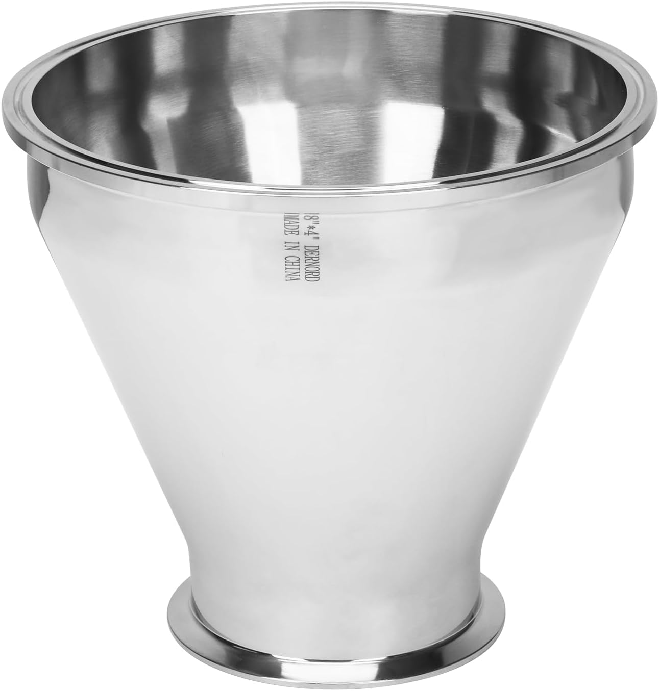 DERNORD Sanitary Fitting Reducer Fitting SUS304 Tri Clamp Ferrule Style 8' Tube OD to 4' Tube OD