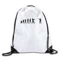 The Walking Dead Inspired Evolution Of Zombie White Drawstring Backpack Sport Bag For Men & Women