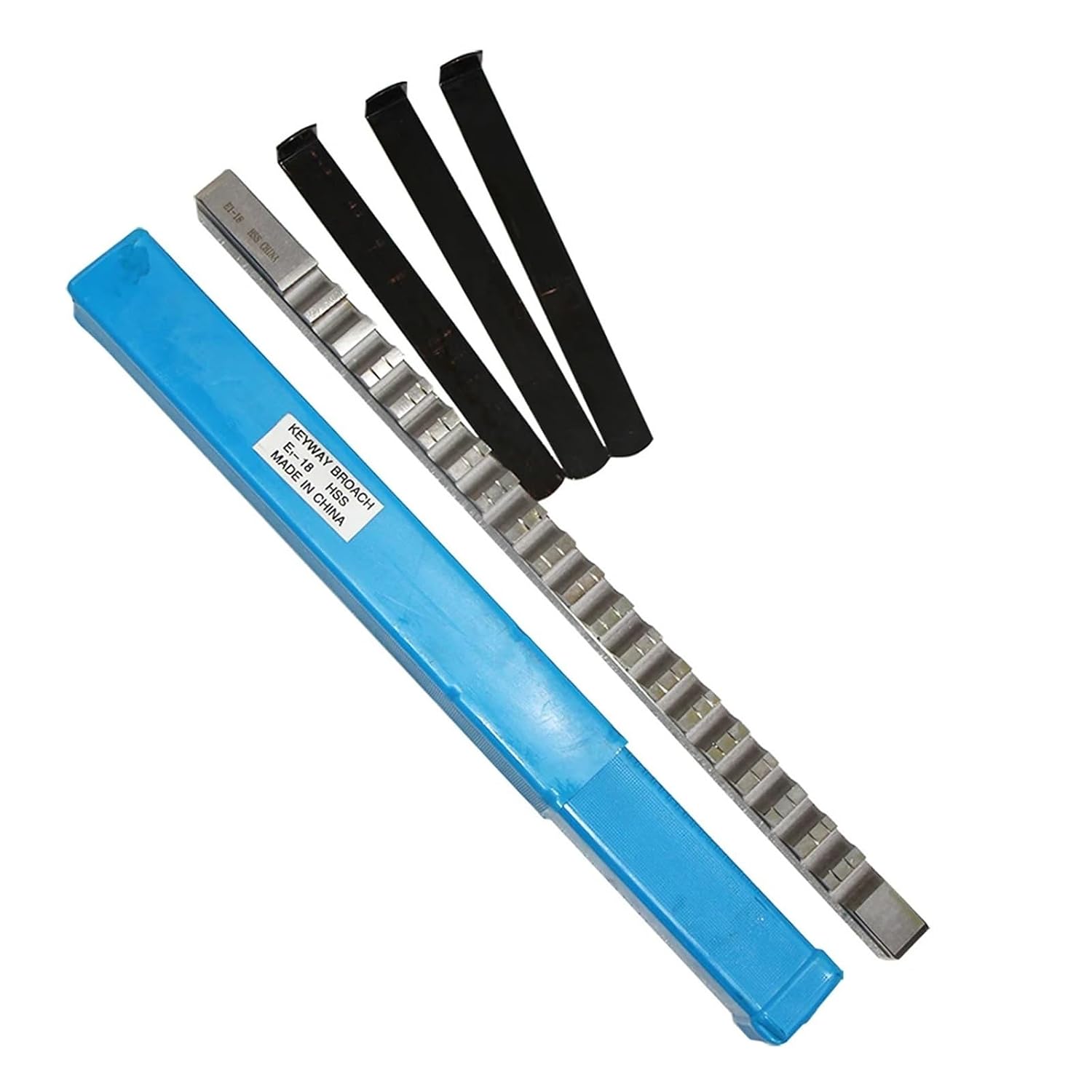 16/18mm E Push-Type Keyway Broach Metric Sized High Speed Steel Broach Cutting Tool with Shim for CNC Machine Heat Resistance(E1-16)