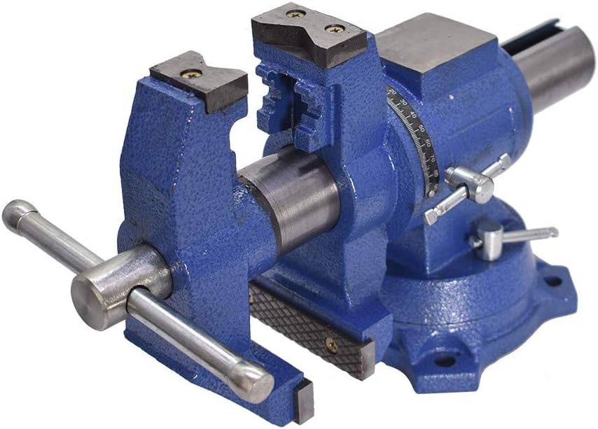findmall Multipurpose Vise Bench Vise Heavy Duty Multi-Jaw Vise 360-Degree Rotation Clamp on Vise with Swivel Base and Head for Clamping Fixing Equipment Home or Industrial Use (6 inch)