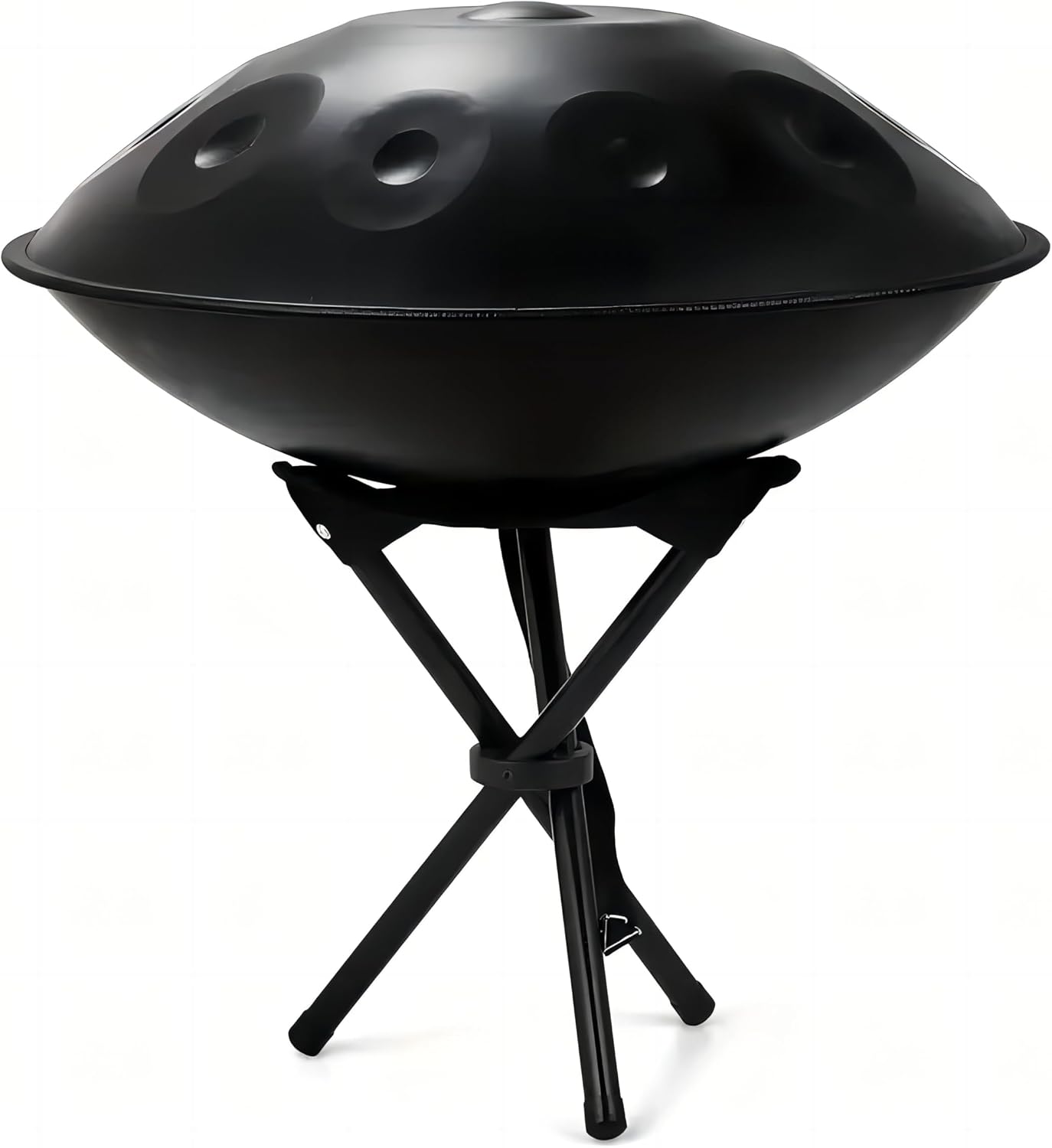 YAYUZEST Advanced Adult Handpan, 22-Inch 10-Note 440Hz D Minor Kurd Steel Drum with Soft Bag, 2 Mallets, Stand and Dust-Free Cloth (Black)