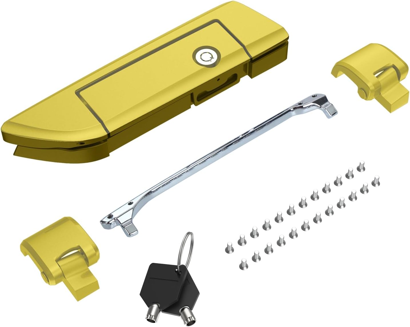 Tour Pack Latches for Harley,Tour Pack Trunk Lid Latch with Keys Fit for Harley Touring/Road King/Road Glide/Street Glide/Electra Glide/Ultra-Classic 2014+ Eegle Eye Yellow