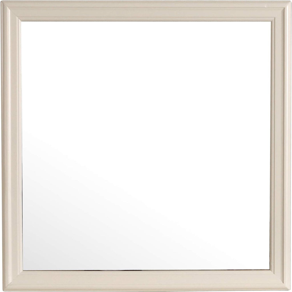 Glory Furniture Louis Phillipe Wood Veneer Bedroom Mirror in Beige