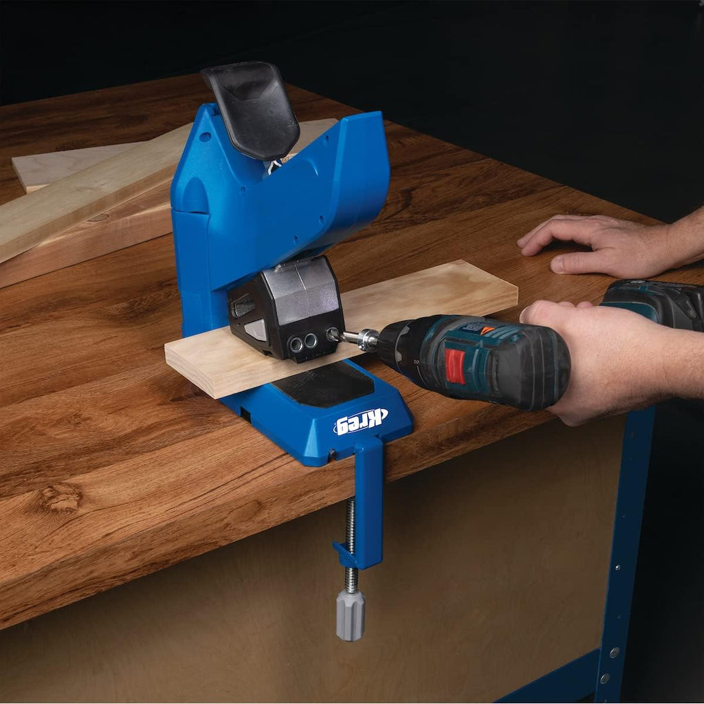 Kreg Tool KPHJ720PRO Pocket-Hole Jig 720PRO - Easy Clamping & Adjusting - Includes Durable Kreg Pocket-Hole Screws - For Materials 1/2' to 1 1/2' Thick