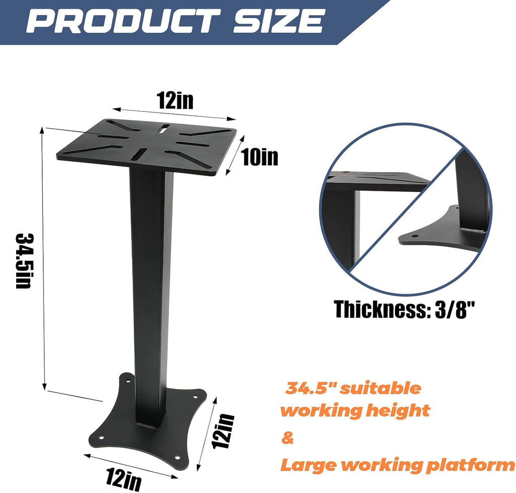 Heavy Duty Bench Grinder Stand Mount Vise and Grinder, Grinder Stand Suitable for Grinders, Vises, Drill Press, etc
