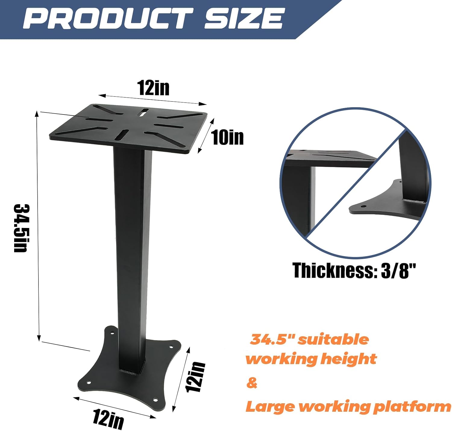 Heavy Duty Bench Grinder Stand Mount Vise and Grinder, Grinder Stand Suitable for Grinders, Vises, Drill Press, etc