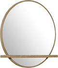 Coaster Home Furnishings Arini Coastal 38-inch Round Wall Hanging Bedroom Dresser Mirror Decorative Accent Mirror Organizer Unit Sand Wash 224304