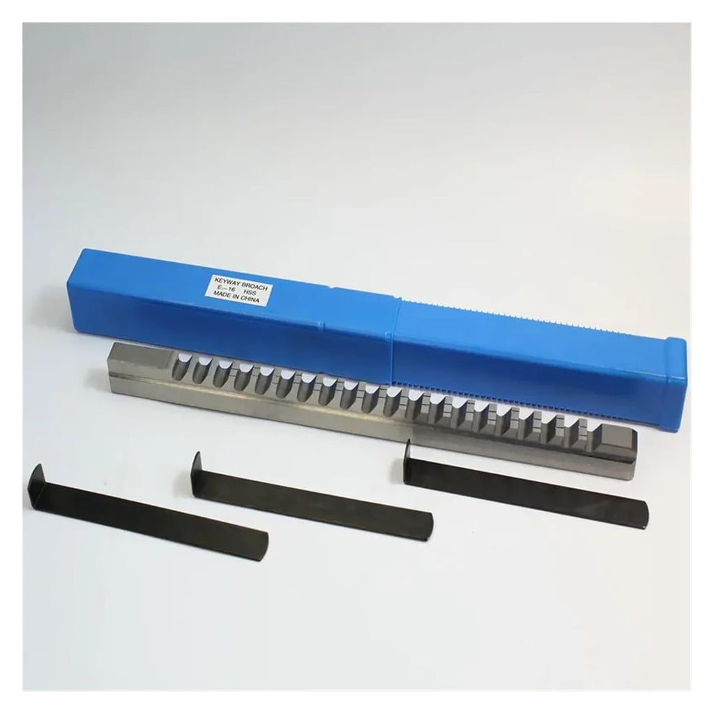 16/18mm E Push-Type Keyway Broach Metric Sized High Speed Steel Broach Cutting Tool with Shim for CNC Machine Heat Resistance(E1-16)