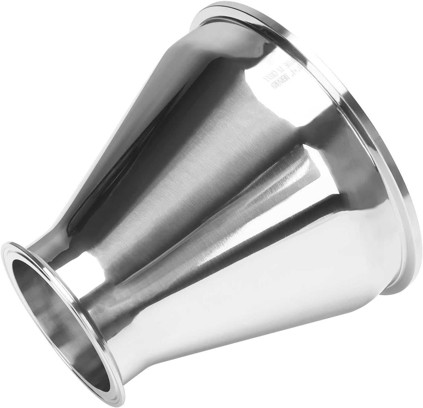 DERNORD Sanitary Fitting Reducer Fitting SUS304 Tri Clamp Ferrule Style 8' Tube OD to 4' Tube OD