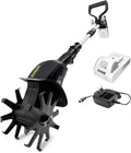 Sun Joe 24V-TLR-LTE 24-Volt Amp Cordless Garden Tiller + Cultivator, Kit (w/2.0-Ah Battery + Quick Charger)