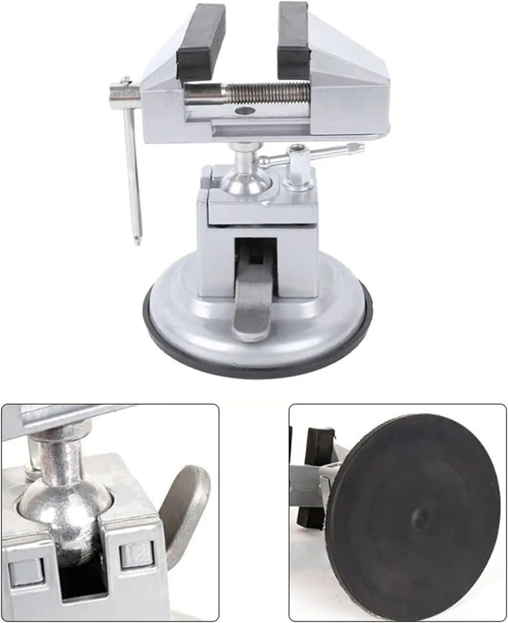 Universal Suction Cup Vise Multifunctional Bench Vise 360 Degree Rotary Vise for Holding Electric 0-53mm Clamping Range