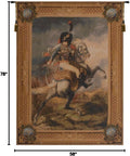 Charlotte Home Furnishings Inc. Cavalier De La Garde Imperiale French Tapestry Wall Hanging, 78 x 58 Inch, Viscose Cotton and Polyester Blend Wall Art, Perfect For Wall Decor by Theodore Gericault