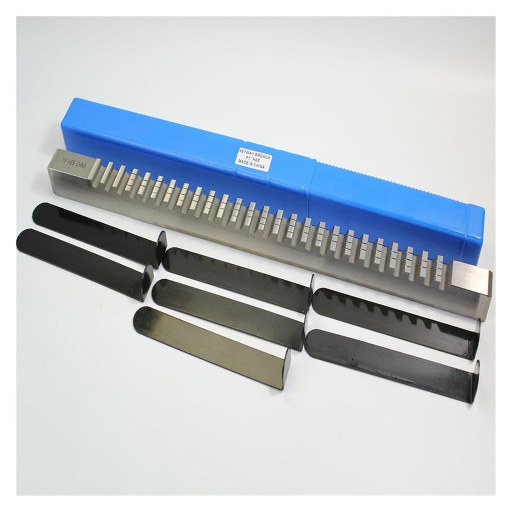 Push-Type Keyway Broach, F1-20mm-25mm, 1' 7/8' High-Speed Steel Standard Broach Cutting Tool for CNC Router Metalworking Heat Resistance(1'F)