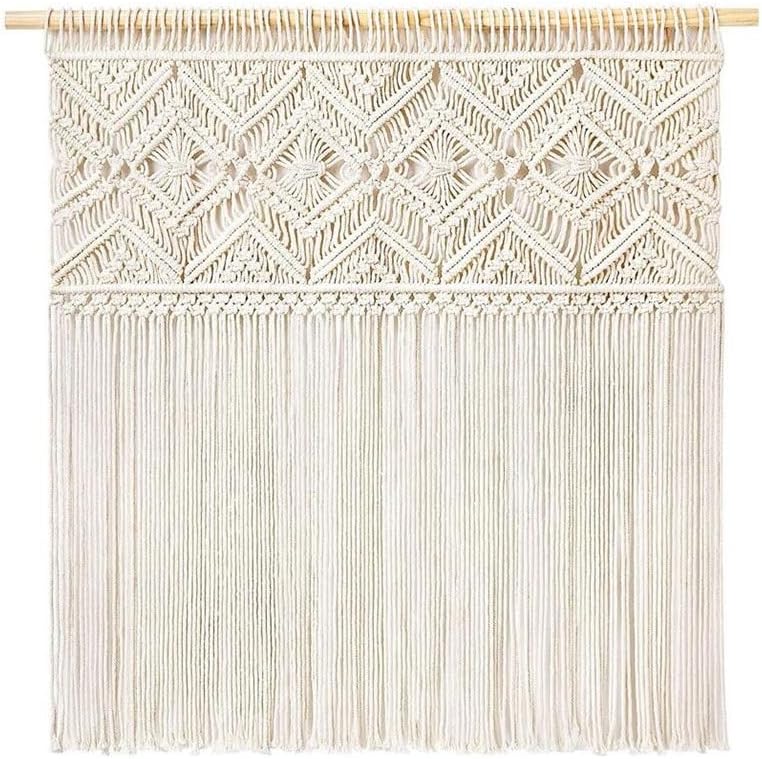 LXHELIVERY Wall Hanging Handmade Cotton Rope Wall Tapestry, Woven Wall Handmade Decor Living Room for Wedding, Tapestry Wedding Decor,Wall Art Handmade Decor Living Room