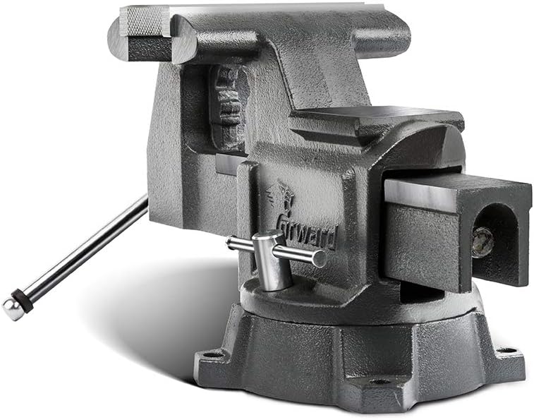 Forward CR80A 8 Inch Bench Vise Heavy Duty Vice with Anvil and 190 Degrees Swivel Base (8')