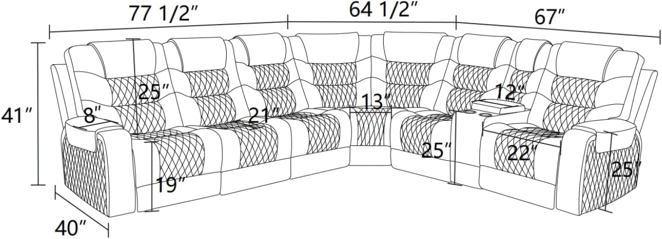 Reclining Sectional, Power Sectional Couch, Leather Sofa Set for Living Room, Comfy Home Theater Seating with USB 2.0 Charging Ports, LED Light Strips, Fold-Down Table & Cupholders (Brown, 3-Piece)