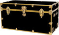 Rhino Trunk & Case Classic XXL College Trunk with Wheels, Antique Brass Hardware, Soft Close - 36'x18'x18', Seats 1500+ lbs, USA Made Secure Dorm Footlocker, Home Storage, Steamer Style Blanket Chest