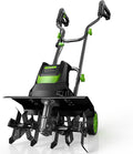 Electric Tiller for Gardening, 1800W 15A Garden Tiller Cultivator, 18' × 9' Rototiller with 24 Steel Tines, 400RPM Corded Tiller for Weeding, Gardening & Soil Cultivation