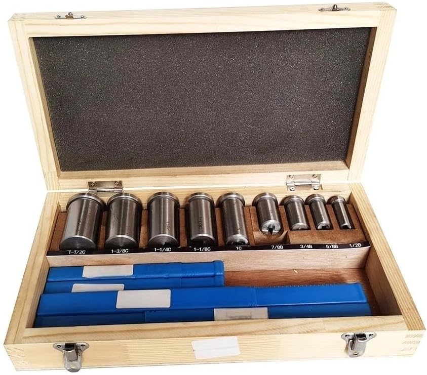 18pcs CNC Keyway Broaches Set Bushing Shim 1/2-1-1/2 Broaching Tool High Speed Steel Cutting Industrial Tools