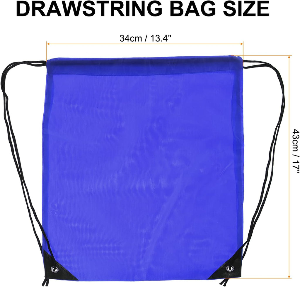 PATIKIL Drawstring Backpack Bulk 100 Pack Draw String Bags 210D Polyester Gym Cinch Sack for Women Men Gym Sport Travel Party, Blue (16.5' x 13.3')