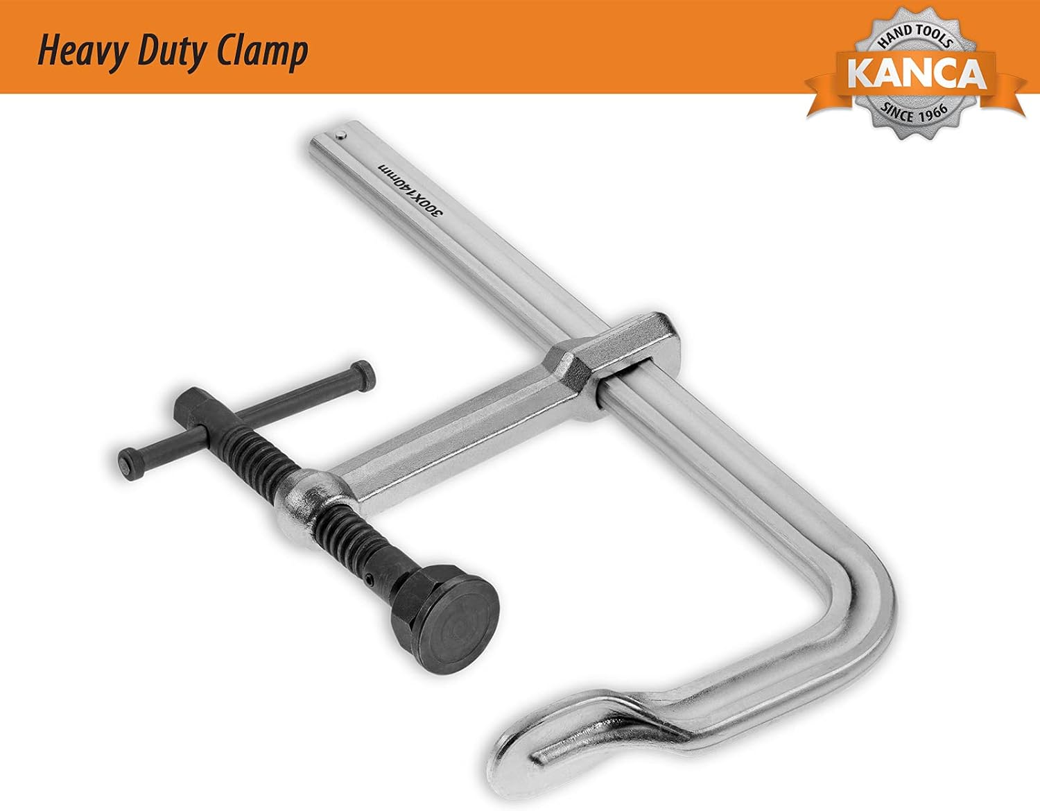 KANCA- HDC-800 Heavy Duty Clamps, Clamping Force 12,000 N, Opening 32 INCH, Drop-Forged F-Clamp, Welding Tools, Bar Clamp, 800 MM