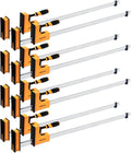 POWERTEC 71602-P4, 8PK, Woodworking Parallel Clamps 48-Inch | Jaw Bar Clamp Spreader Tool