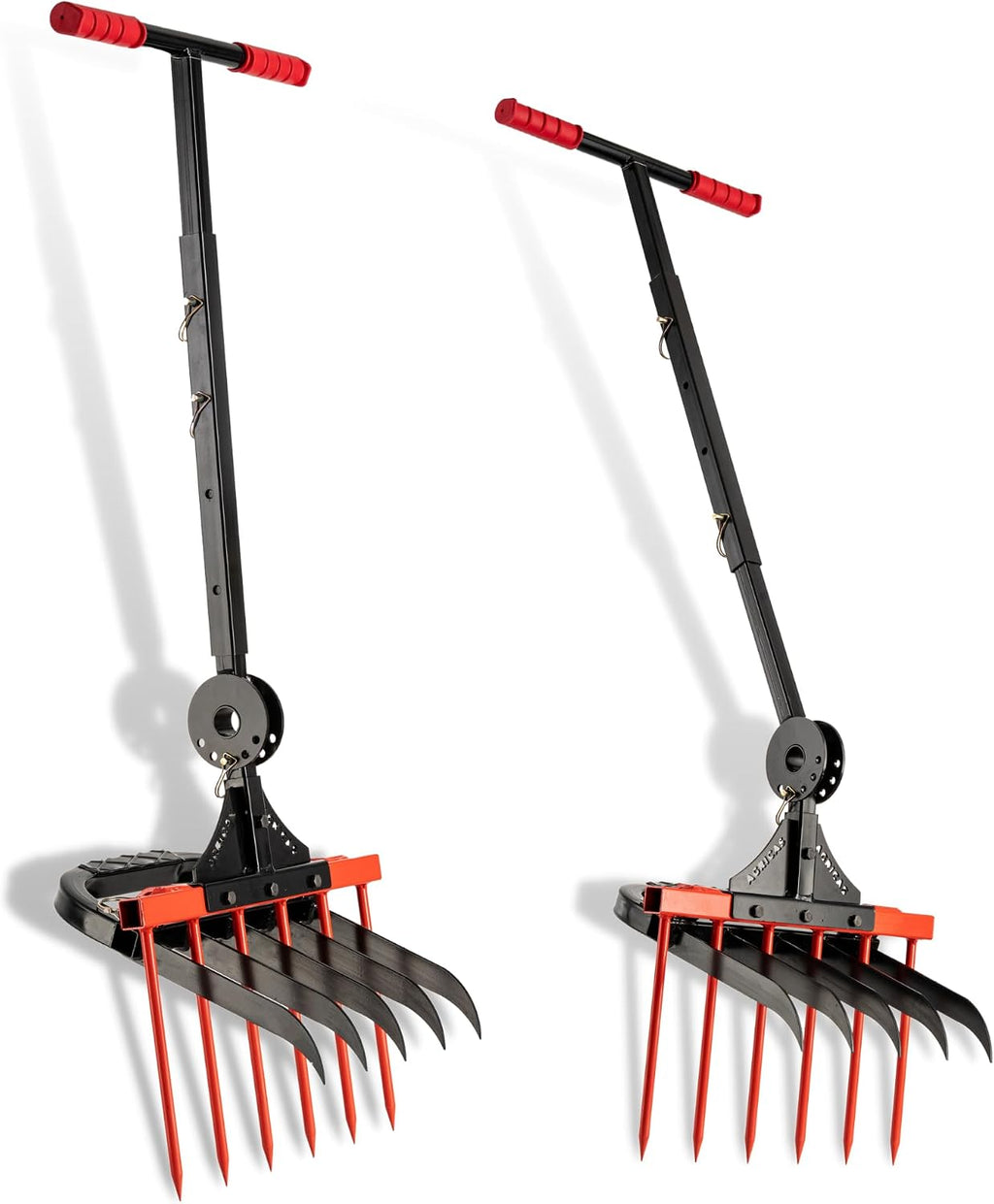 Broad Fork for Gardening - Portable and Ergonomic Broadfork Garden Tool Cultivator Tiller with 6+5 Sharp Tines - Heavy Duty Pitchfork, with Thickened Design