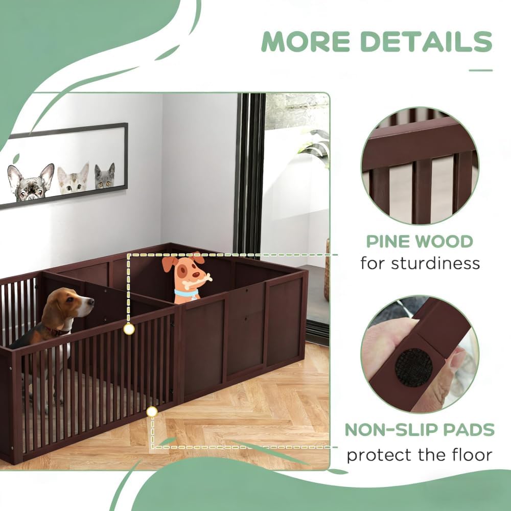 Premium Heavy-Duty Plastic Pet Carrier for Dogs and Cats – Lightweight, Ventilated Travel Box with Secure Latches and Carry Handle (Brown + Coffee + MDF + Wood)