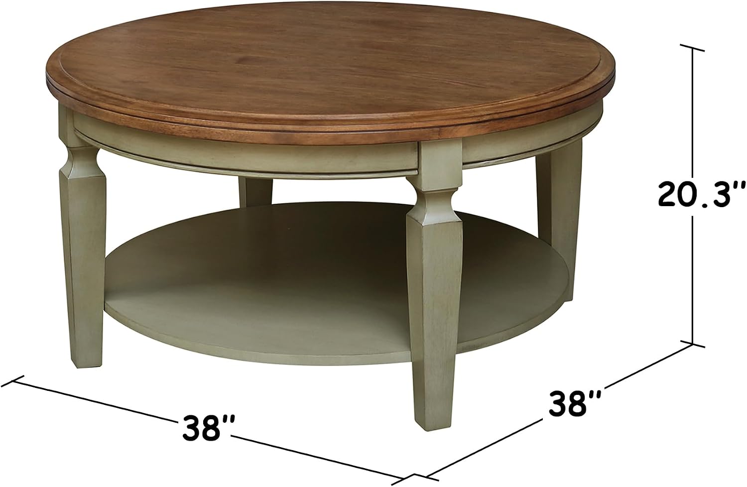 International Concepts Vista Round Hickory Stone Coffee Table