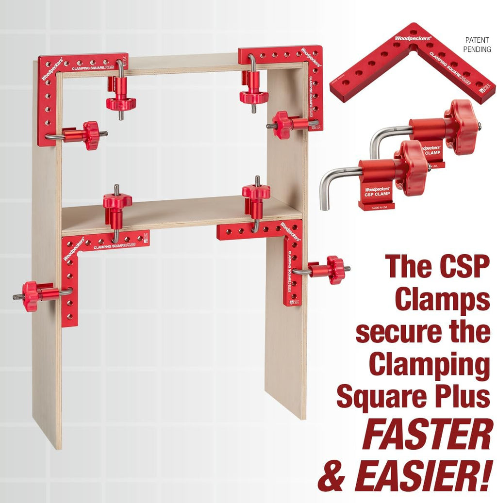 Woodpeckers Clamping Square PLUS Clamp - 4 pairs of clamps + 4 Individual Clamping Square Plus