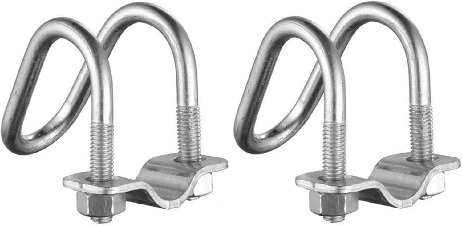 6 Pcs Cross-Connector Pipe Clip Galvanized Steel Cross Pipe Clamp Cross Tube Buckle Fits Pipes OD 1' and 1' - Dependable Stability Guaranteed!