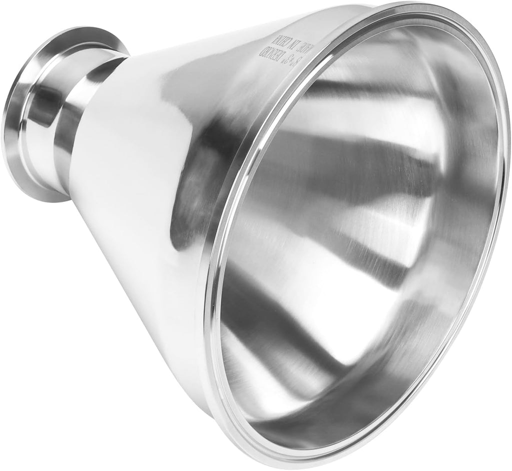 DERNORD Sanitary Fitting Reducer Fitting SUS304 Tri Clamp Ferrule Style 8' Tube OD to 3' Tube OD