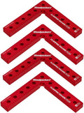 Woodpeckers Clamping Squares Plus, 4 Pack CSP Squares, 6.75 Inch Long Aluminum 90-Degree Corner Clamps for Woodworking, USA Made