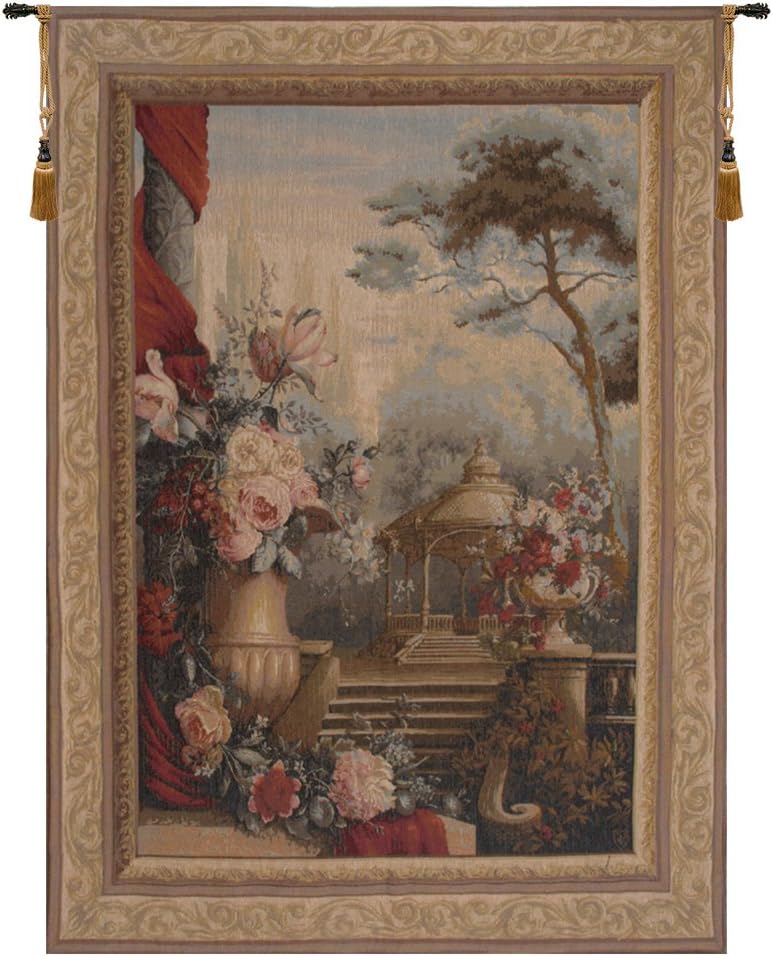 Charlotte Home Furnishings Inc. Bouquet Jardin Garden French Tapestry Wall Hanging, 57 X 41 Inch, Viscose Cotton And Polyester Blend Wall Art, Perfect For Home Decor, Wall Decor By Redoute