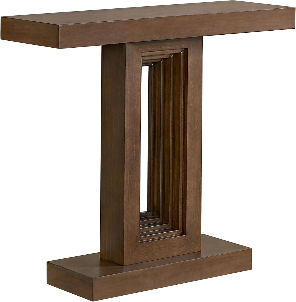 Alaterre Furniture Pismo Solid Wood Console Table - 36 Inch Modern Farmhouse Small Entryway Table - Easy Assembly Living Room Furniture for Behind The Couch, Entryway, or Hallway (Brown)