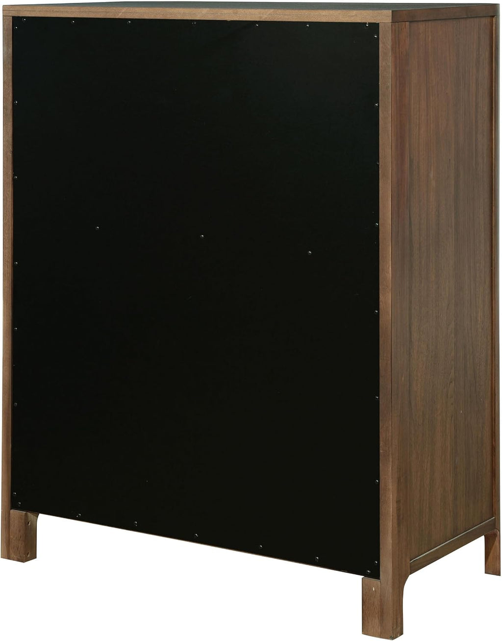 Coaster Home Furnishings - Maderia - Wood - 5-Drawer Chest of Drawers with Curved Fingertip Pulls, Rounded Corners and Tapered Front Legs - Mid-Century Modern - Bedroom - Walnut - 223325