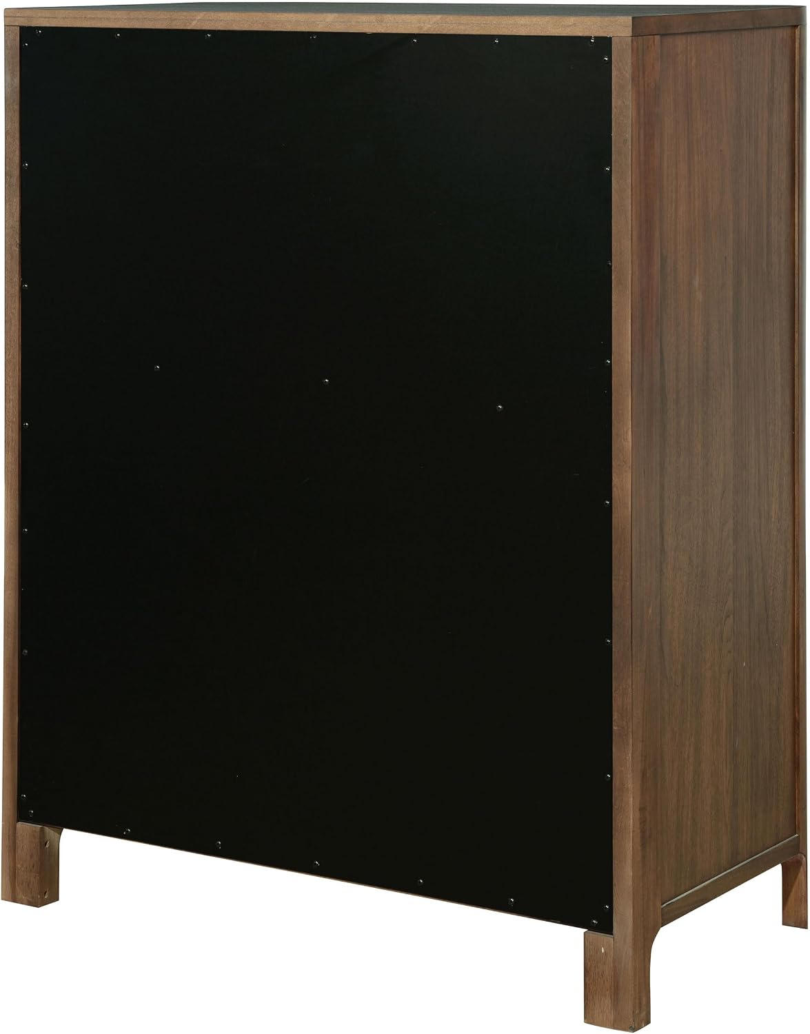Coaster Home Furnishings - Maderia - Wood - 5-Drawer Chest of Drawers with Curved Fingertip Pulls, Rounded Corners and Tapered Front Legs - Mid-Century Modern - Bedroom - Walnut - 223325